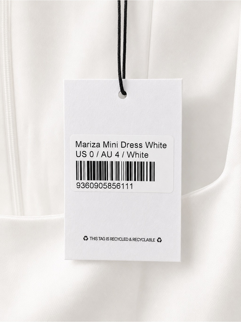 Princess Polly White Square Neck Mini Dress - Picture 4 of 5